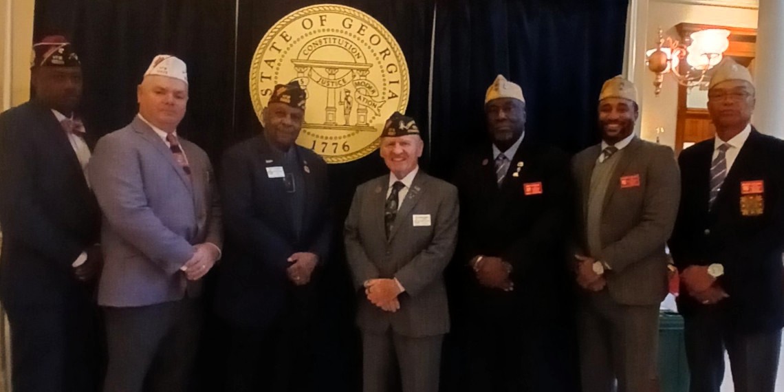 Veterans of Foreign Wars Department of Georgia and Texas join Commander-in-Chief Lipphardt at Georgia State Capitol