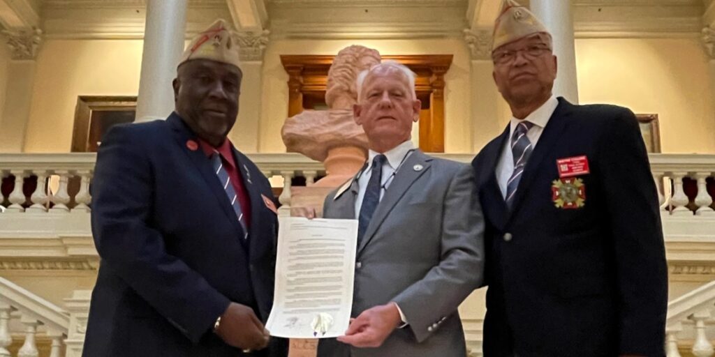 Georgia VFW accepts House Resolution 182 on behalf of Retired Master Sergeant Graziano