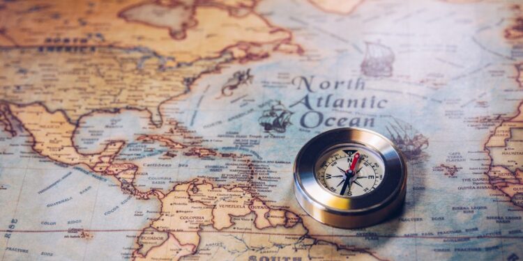 exploration and discovery - world map Columbus Day