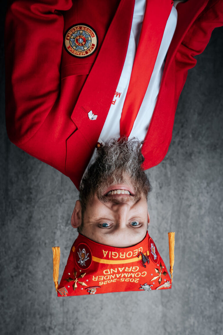 upside down version of photo of Justin Howe, MOC Grand Commander for Georgia