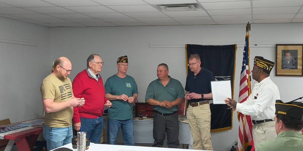 VFW Post 4995 installs, welcomes five new members