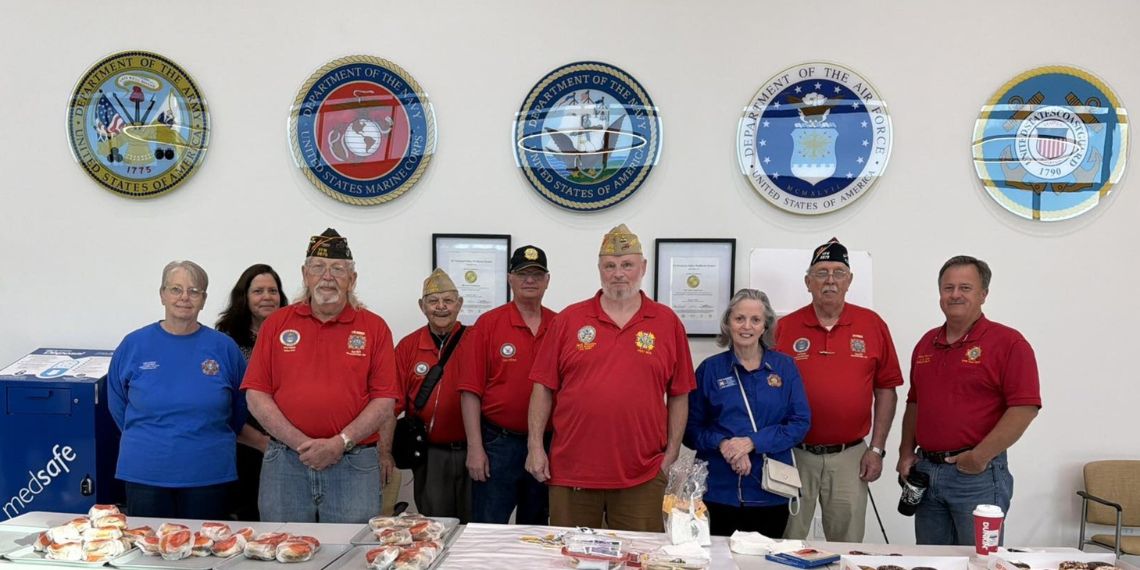 VFW Post 3679 visits VA Hospital in Chattanooga, TN, serving food to hospitalized veterans.